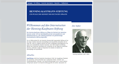 Desktop Screenshot of henning-kaufmann-stiftung.de